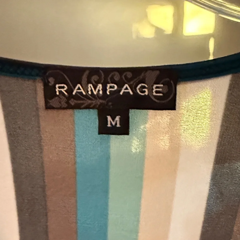 Rampage Multicolor Striped V-Neck Blouse - Picture 2 of 3
